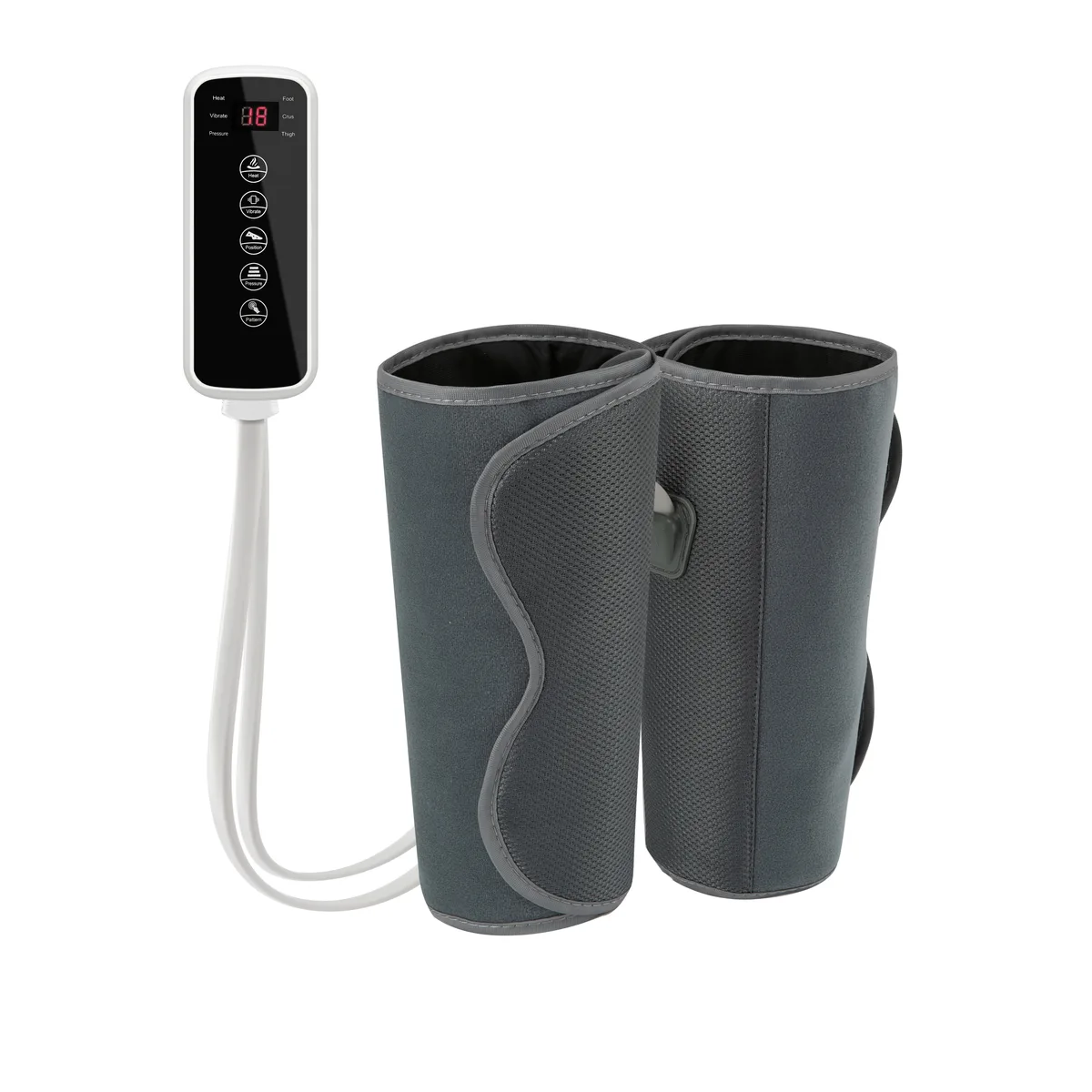Air compression calf massager 801A with paired single-section wraps and controller