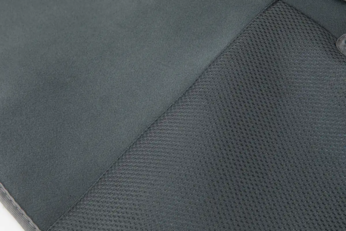 804A leg massager gray mesh fabric texture detail